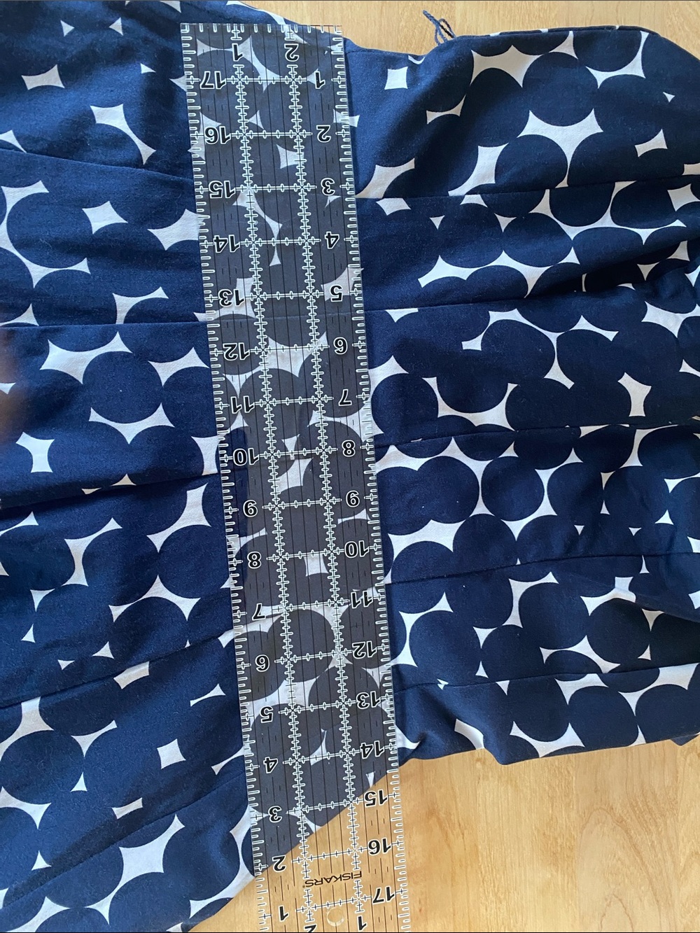 Nine West Navy and White Polka Dot V-Neck Fit-and-Flare Midi Dress - Picture 5 of 8
